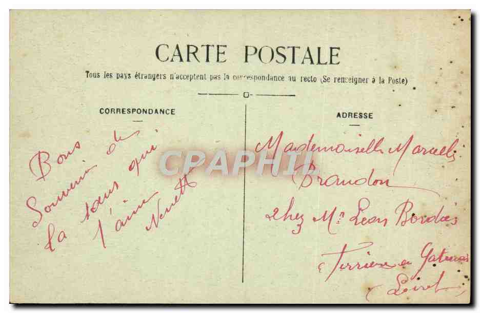 CPA Villemomble Ruines Du Vieux Chateau Souvenir de 1870 1871 Militaria — Rückseite