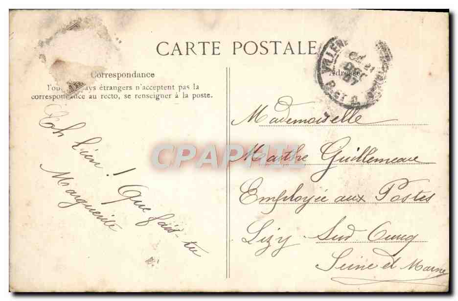 Villeneuve-Saint-Georges — Entrée de la rue de Paris — B. B. M. n°45 — Reverso