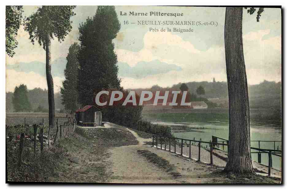 CPA La Marne Pittoresque Neuilly Sur Marne Pres De La Baignade