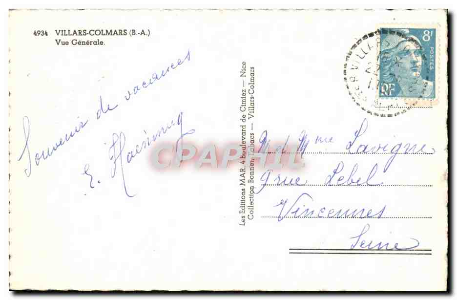 Villars-Colmars — Vue Générale — Les éditions MAR, Nice — Reverso