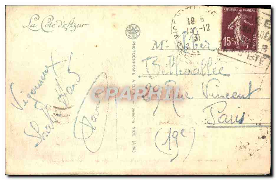 CPA Nice Le Casino De La Jetee Et La Promenade Des Anglais — Rückseite