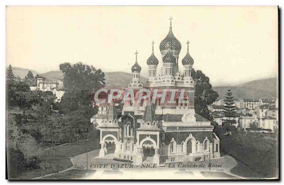 CPA Cote d'Azur Nice La Cathedrale Russe Russia Russie