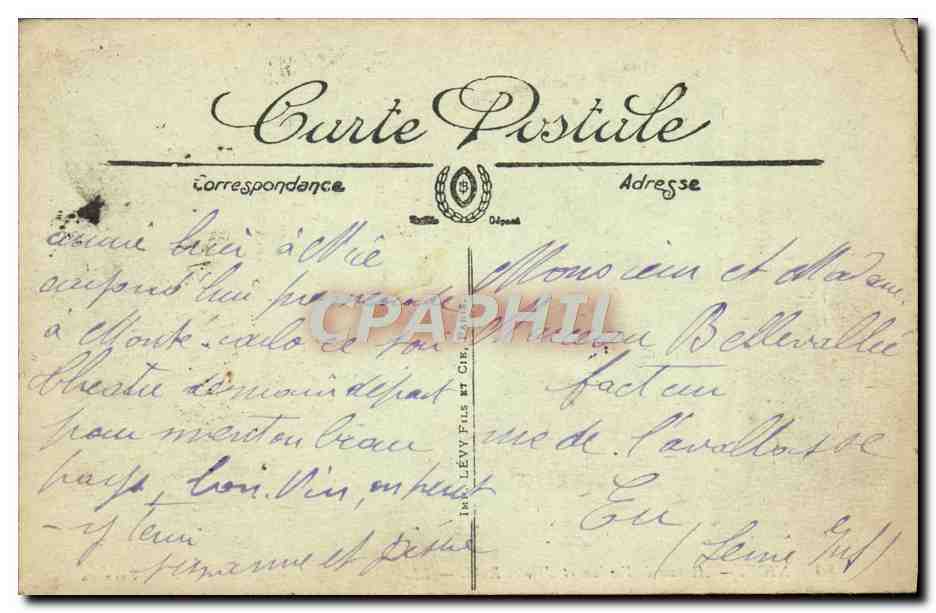 CPA Nice Avenue De Verdun Et l'Hotel Ruhl — Rückseite