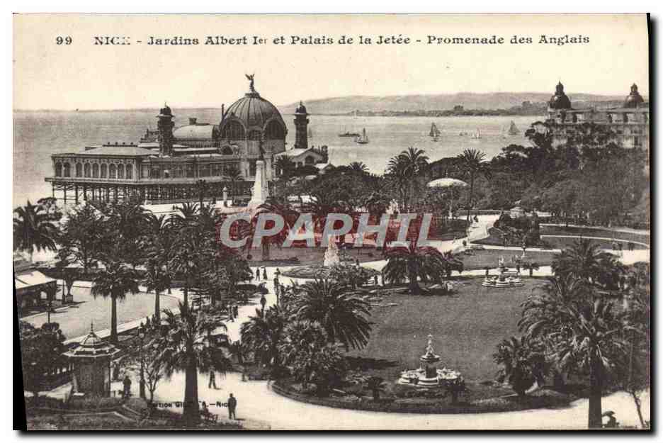 CPA Nice Jardin Albert 1er Et Palais De la Jetee Promenade Des Anglais