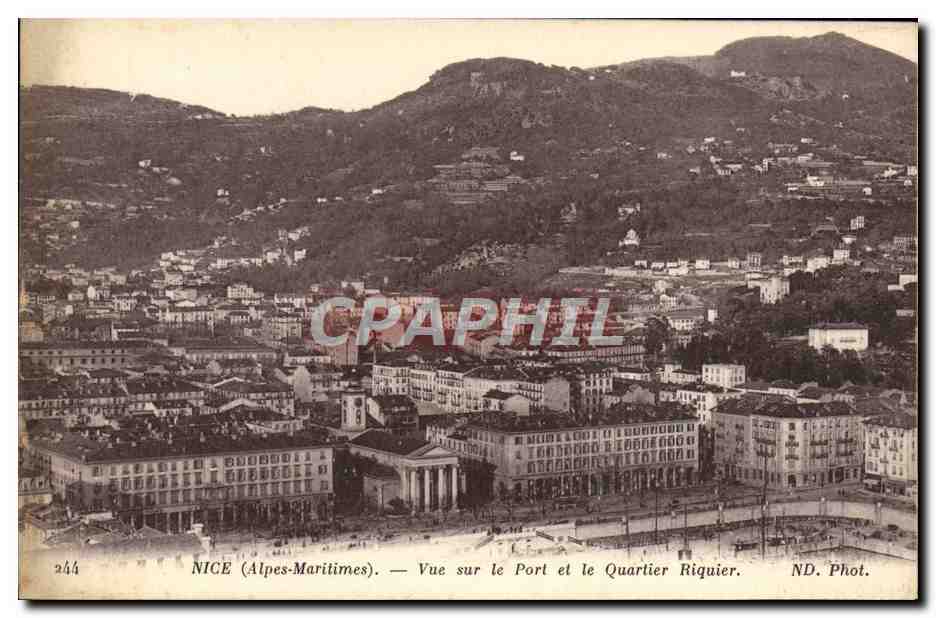 CPA Nice Vue Sur Le Port Et Le Quartier Riquier