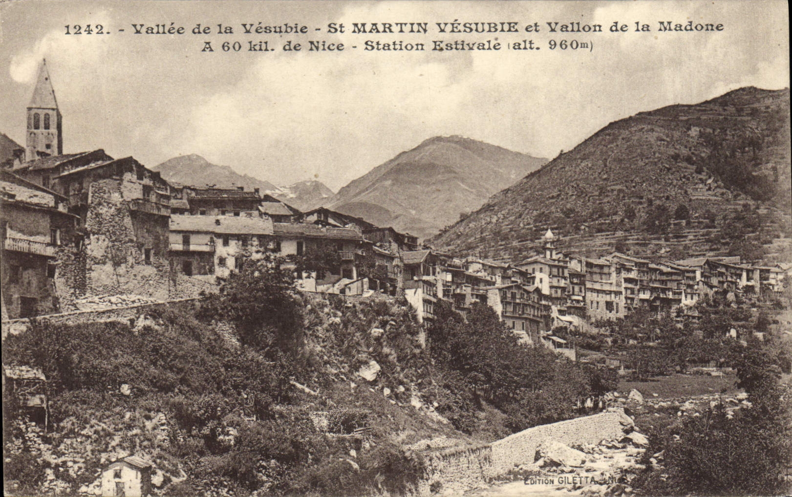 Vallée de la Vésubie - St Martin Vésubie et Vallon de la Madone — Édition Giletta, n°1242