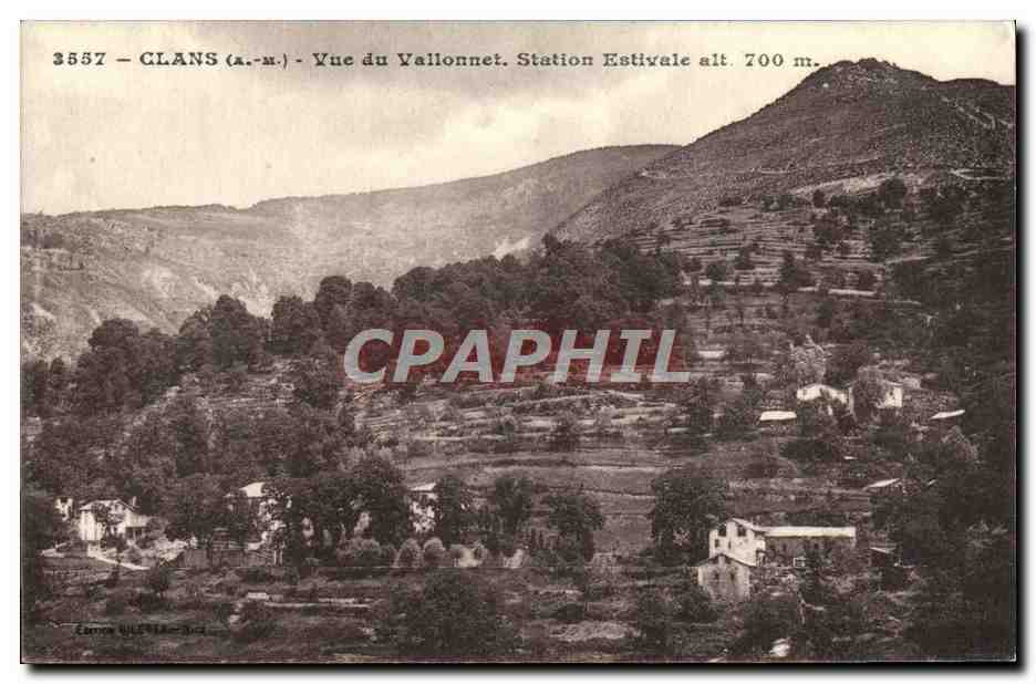 CPA Clans Vue Du Vallonnet Station Estivale