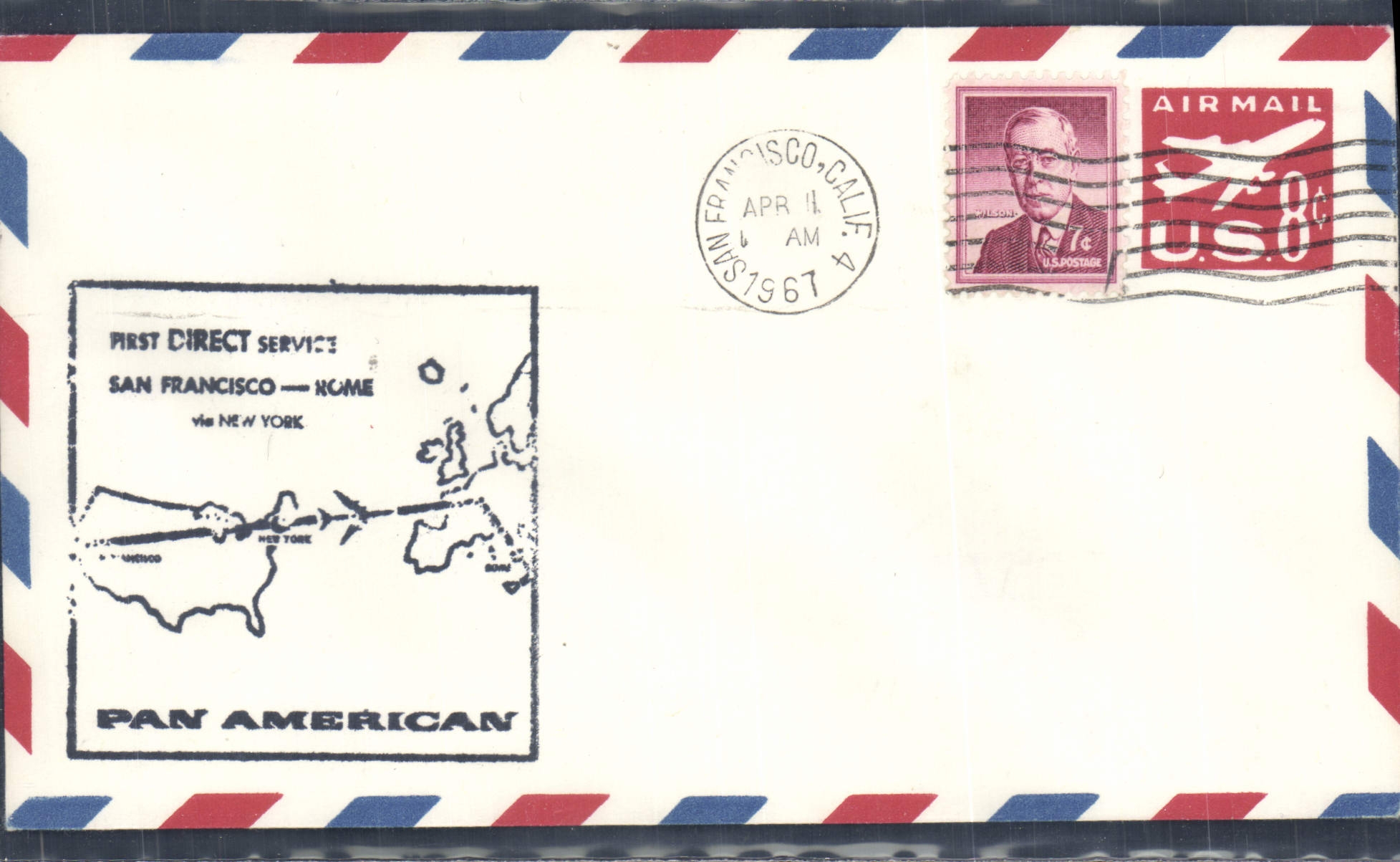 San Francisco — First direct service to Europe — Pan American