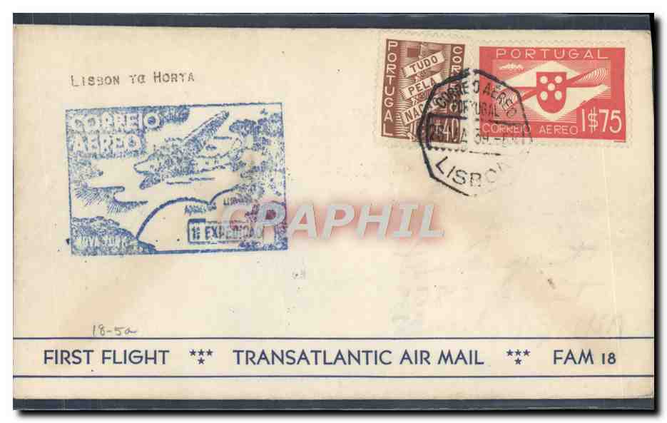 Lettre Portugal Lisboa to Horya 
