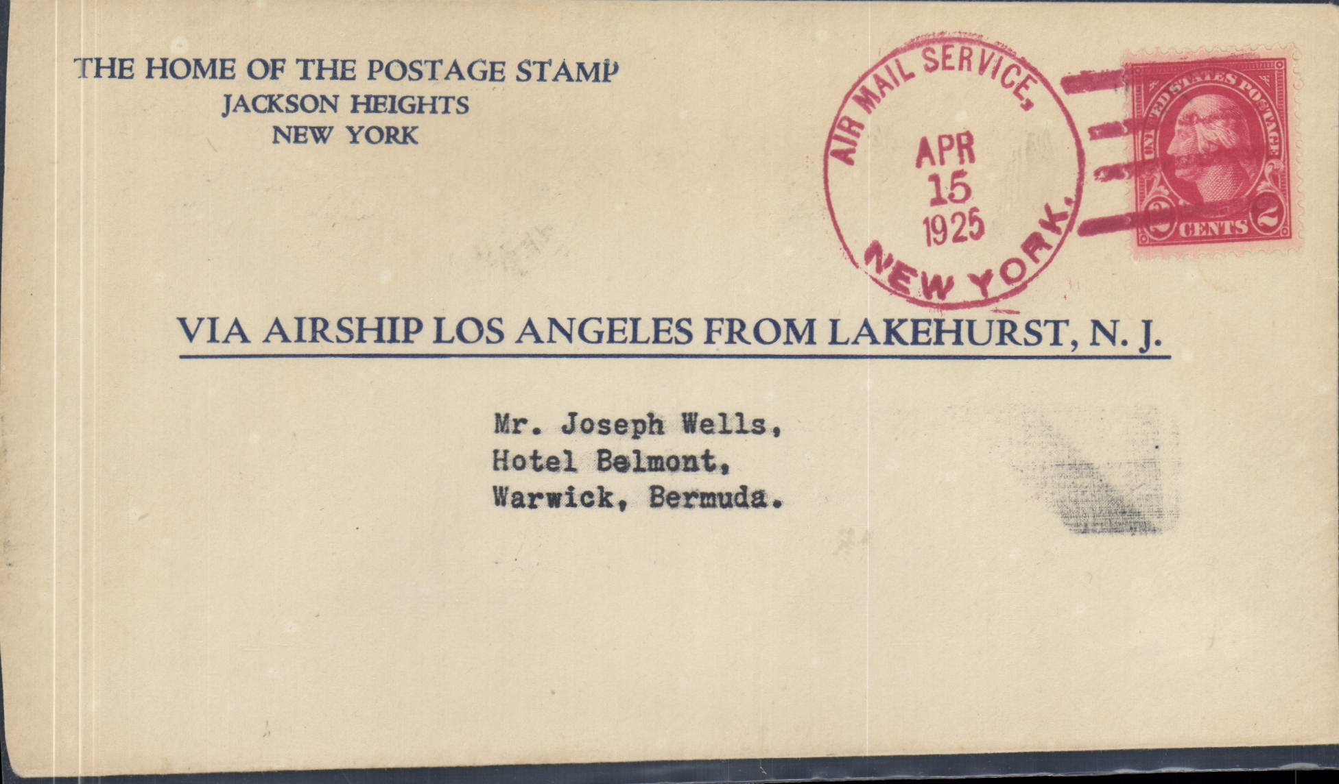 The Home of the Postage Stamp — Jackson Heights, New York — éditeur inconnu