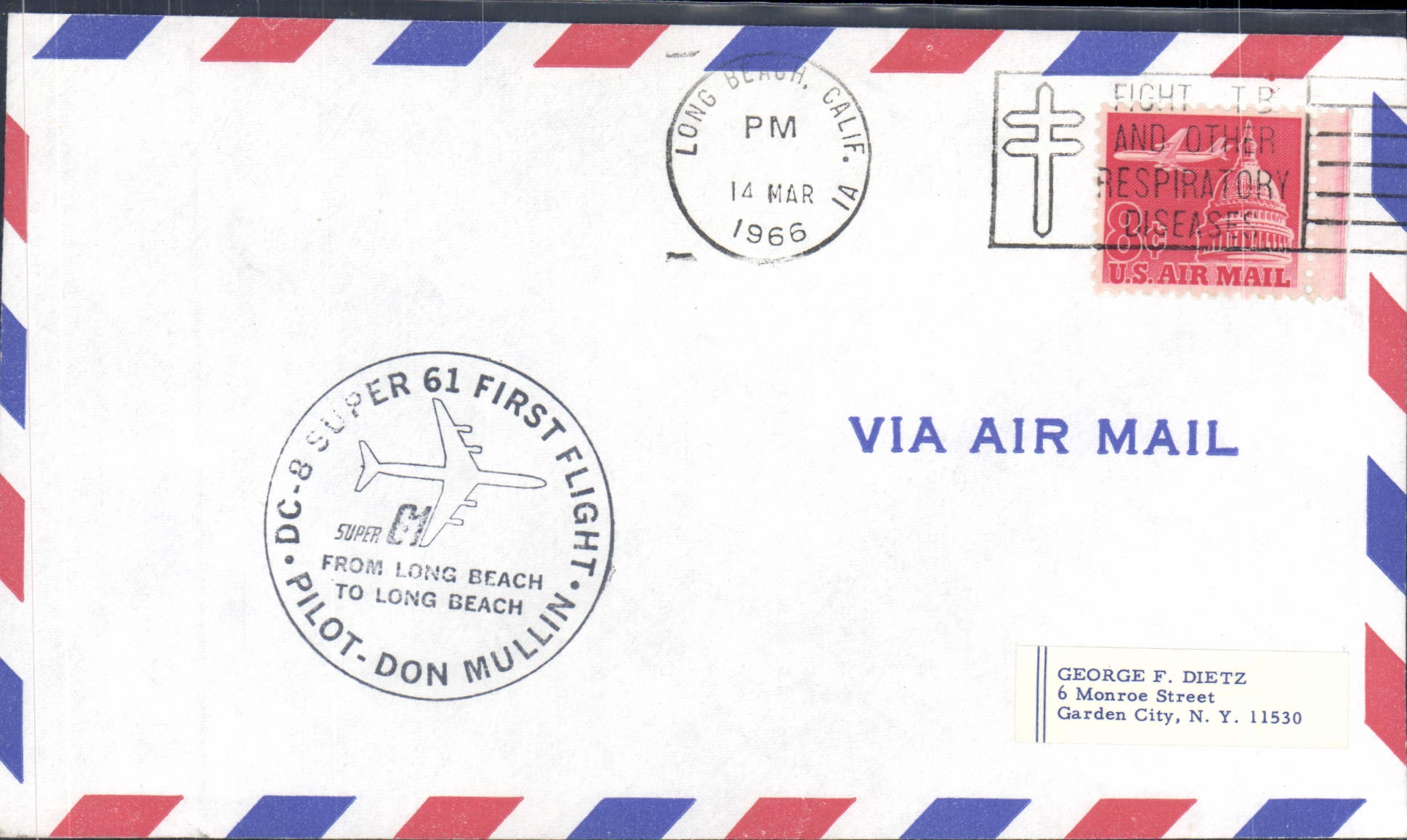 First flight DC-8 Super 61 — Long Beach — Don Mullin — 14 March 1966