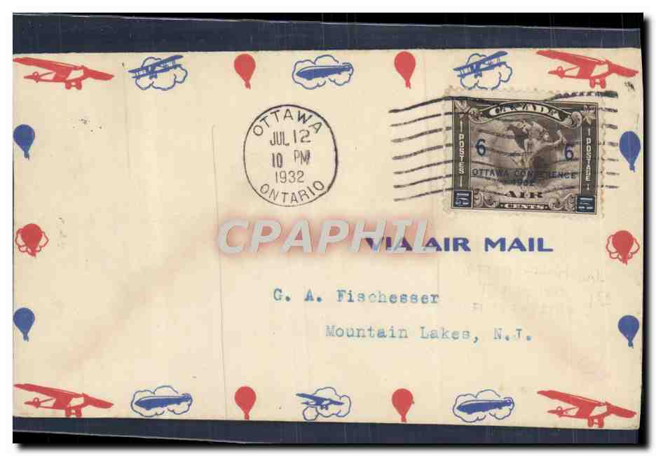Lettre Canada FDC Ottawa Conference 12 7 1932 