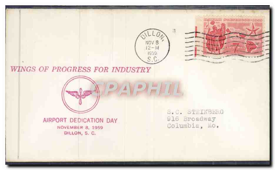 Dillon, S.C. — Dedicación aeroportuaria — edición especial 'Wings of Progress for Industry'