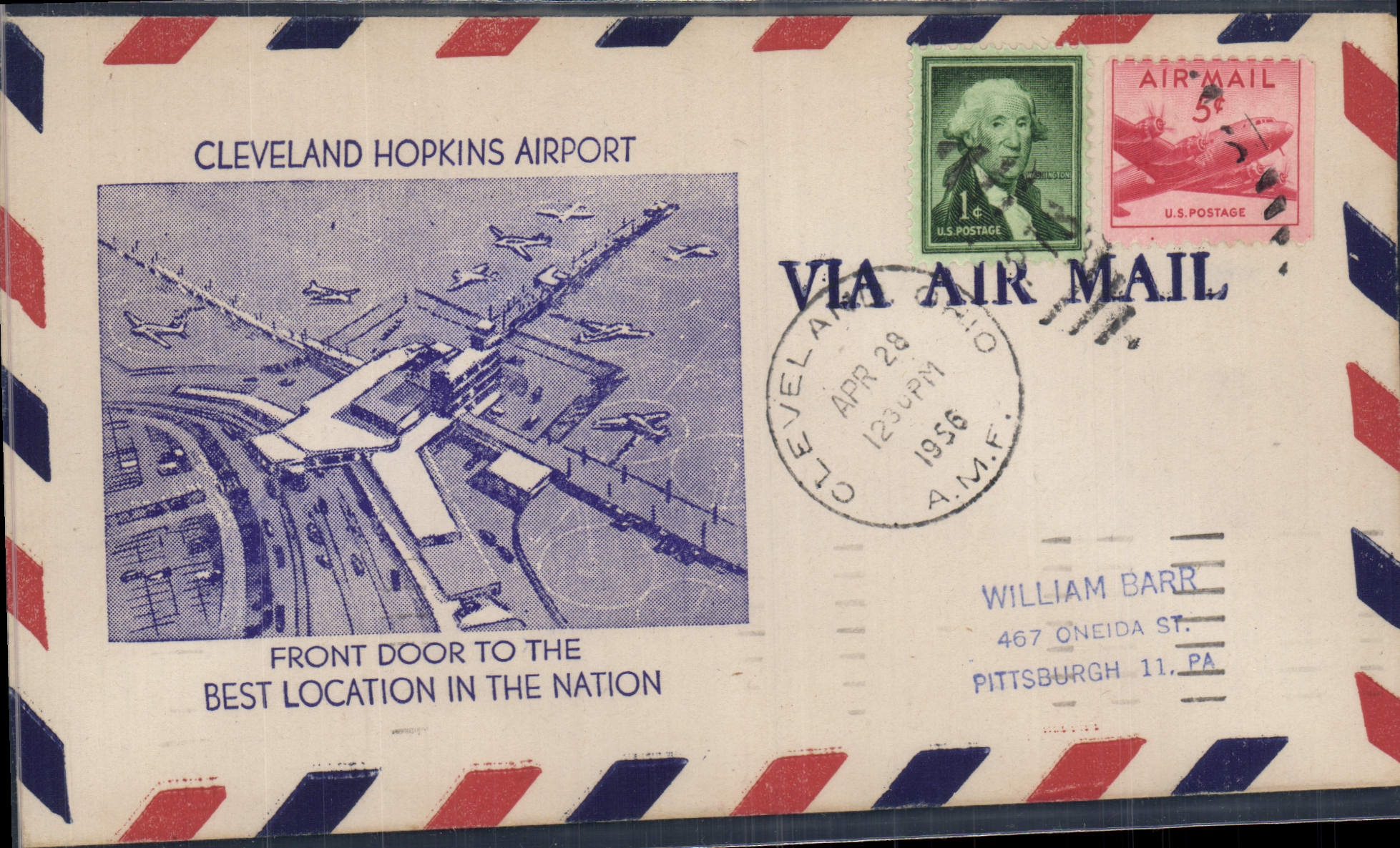 Cleveland Hopkins Airport — De Voordeur naar het Beste Locatie in het Land — Amerikaanse Postzegel