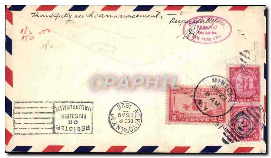 Kitty Hawk — 25e anniversaire du premier vol des Wright Brothers — éditeur non visible — Verso