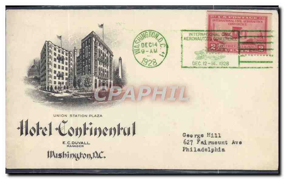 Hôtel Continental — Union Station Plaza — Washington, D.C. — 1928