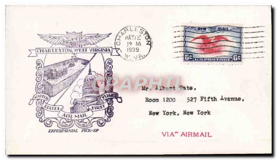 Charleston, West Virginia — Experimental Air Mail Pick-Up — United States Air Mail
