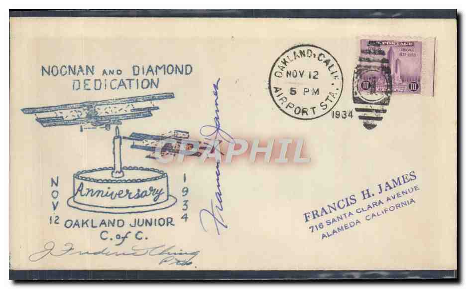 Dédicace du 50e anniversaire et du diamant de l'Oakland Junior C. of C. — Oakland, Californie — 1934