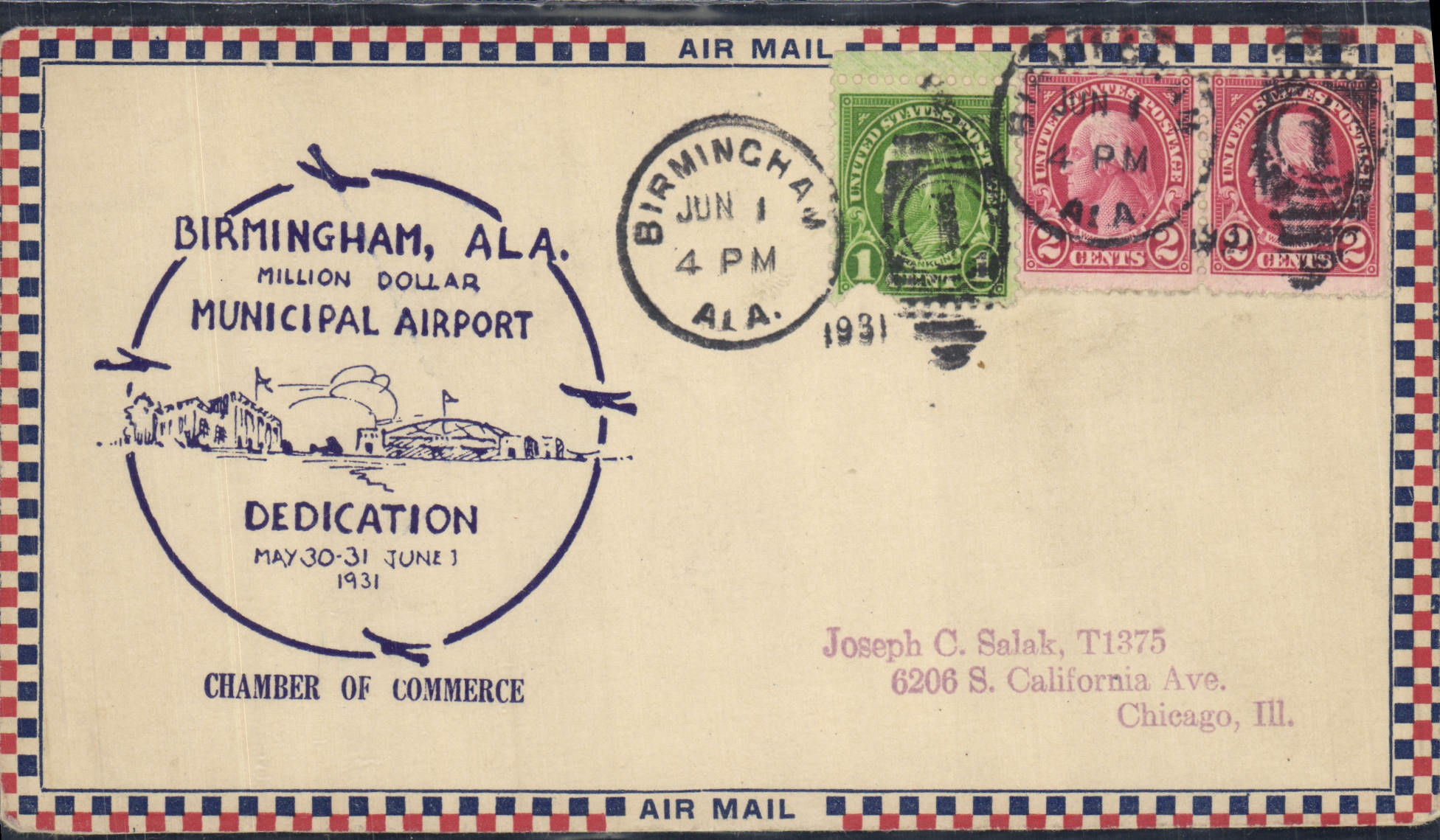 Birmingham, ALA. — Dédicace de l'aéroport municipal millionnaire — Chamber of Commerce