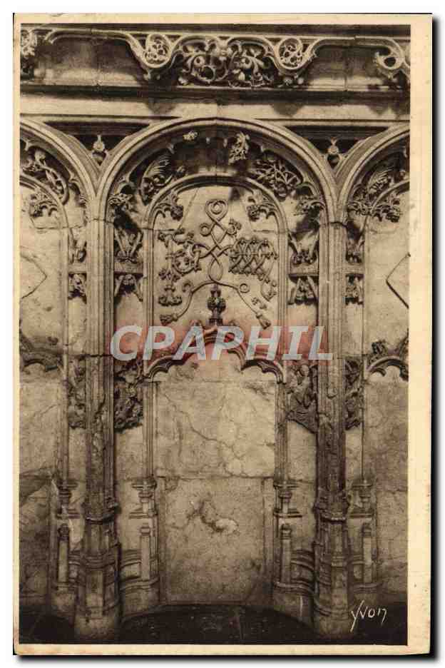 Détails de l'oratoire de Marguerite d'Autrèche — Église de Brou — Éditeur Yvon, n°17