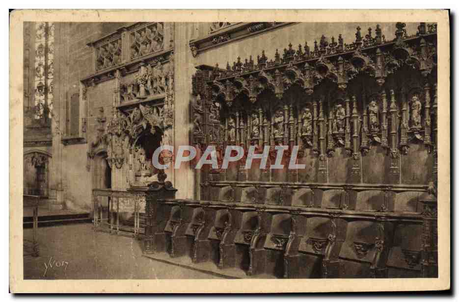 CPA Bourg Eglise de Brou Eglise de Brou Les stalles du choeur