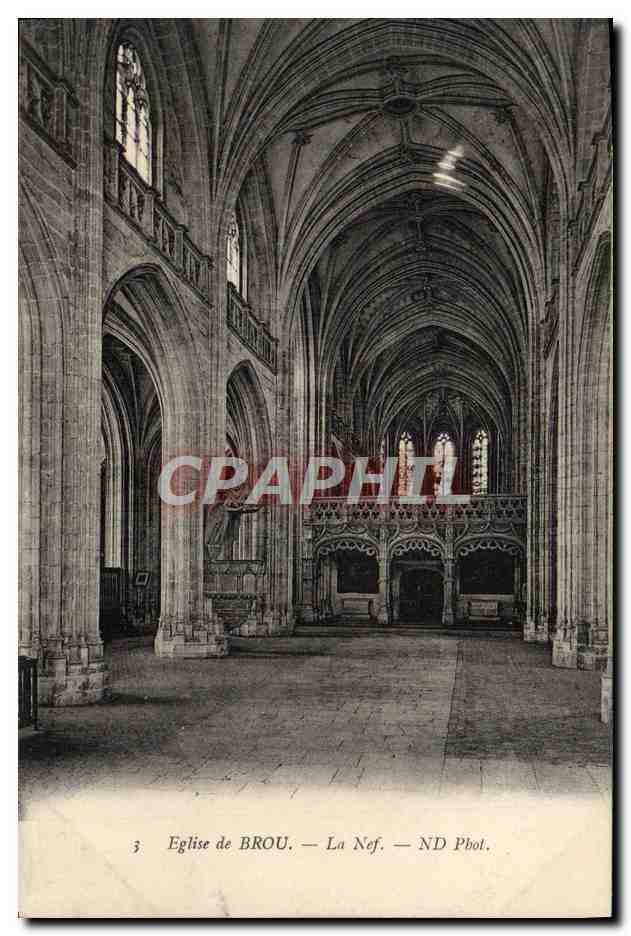Église de BROU — La Nef — ND Phot.