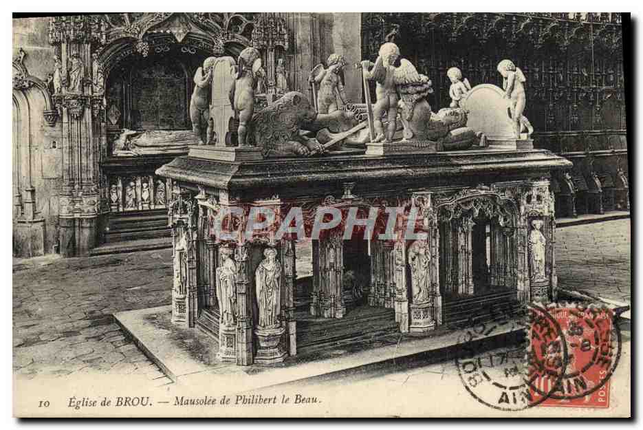 Église de Brou — Mausolée de Philibert le Beau — Éditeur CPAPHIL, n°10