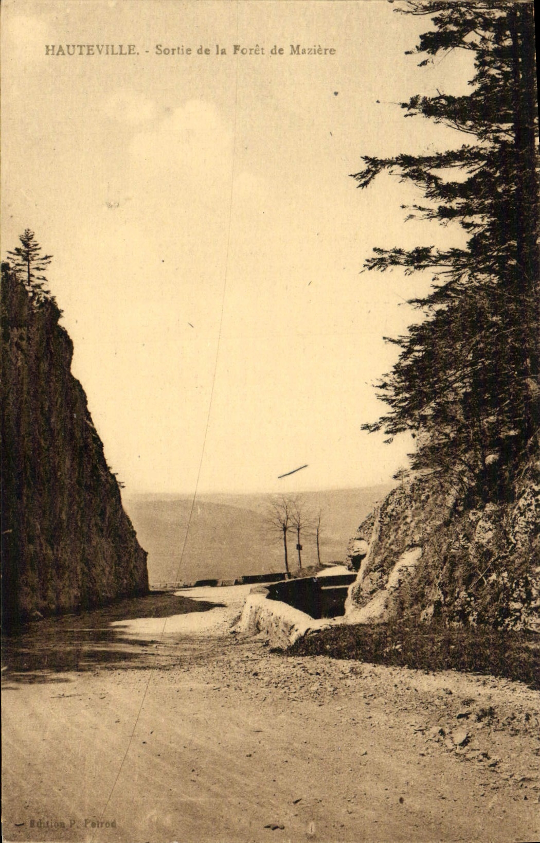 CPA Hauteville Sortie de la foret de Maziere