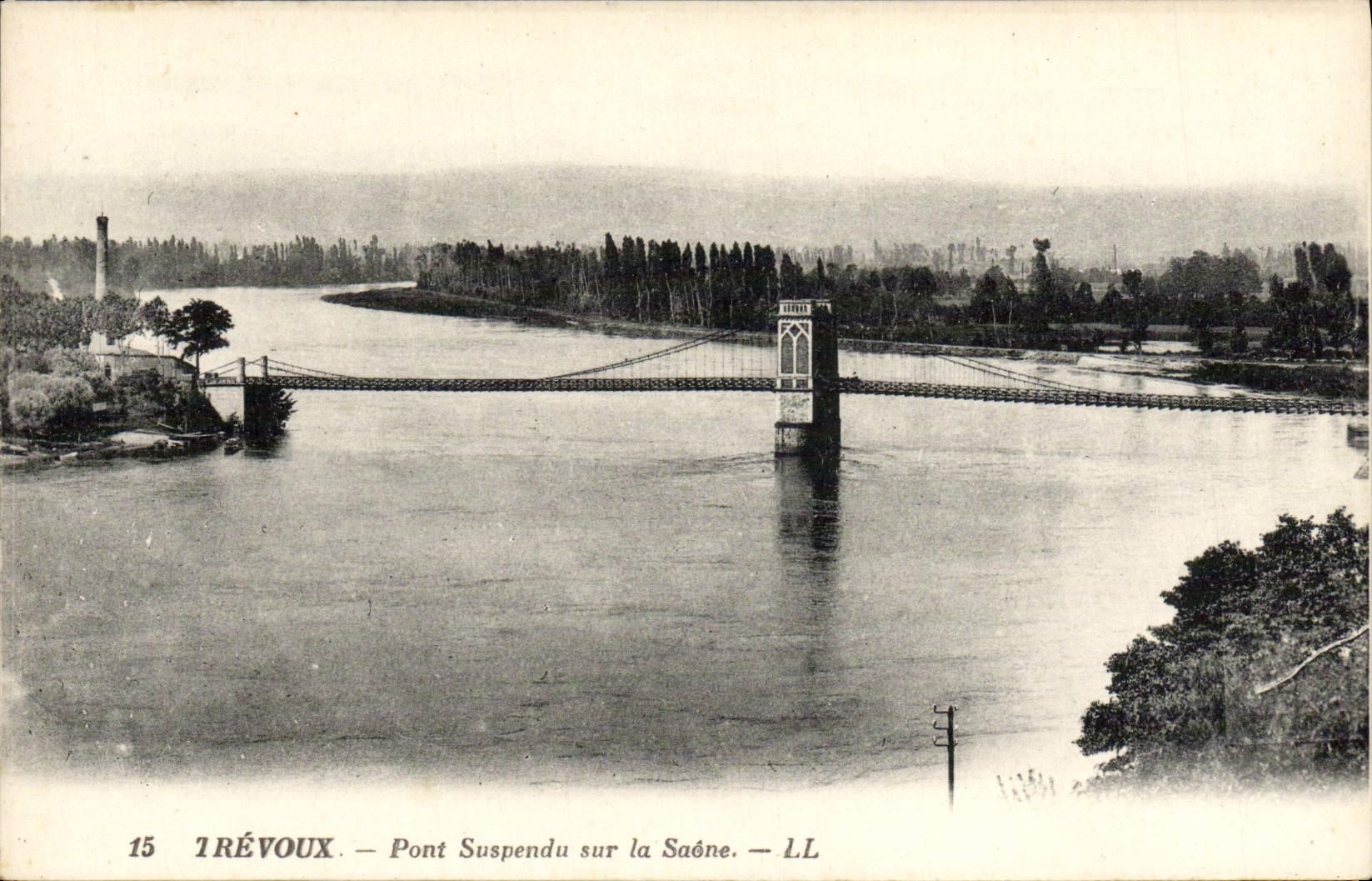 CPA Trevoux Pont suspendu sur la Saone 