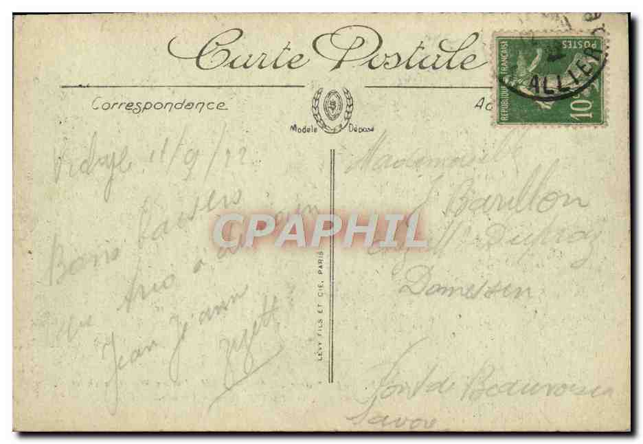 CPA Vichy La source des Celestins  — Verso