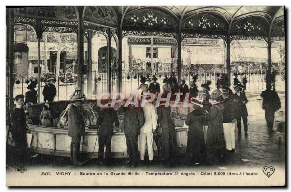 CPA Vichy Source de la grande grille 
