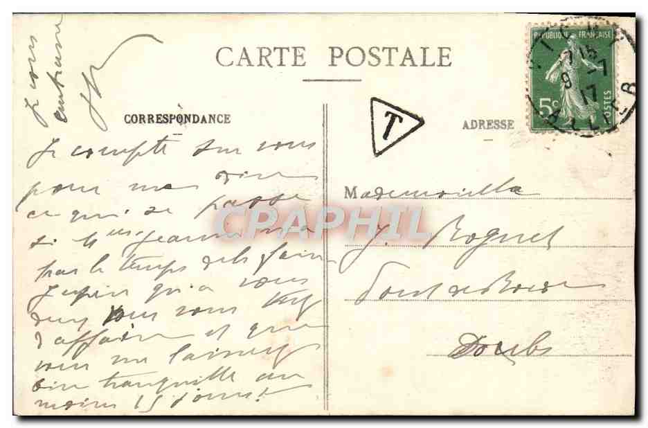 CPA Vichy Eglise St Louis et vue Generale de Vichy prise de l'Astoria Palace — Verso