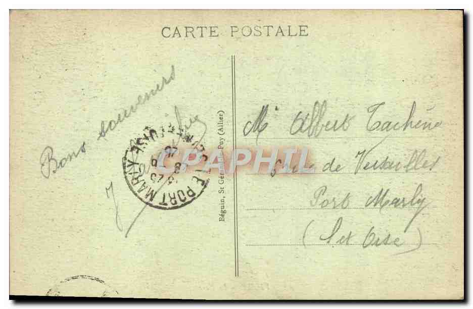 CPA Vichy Le Parc — Verso