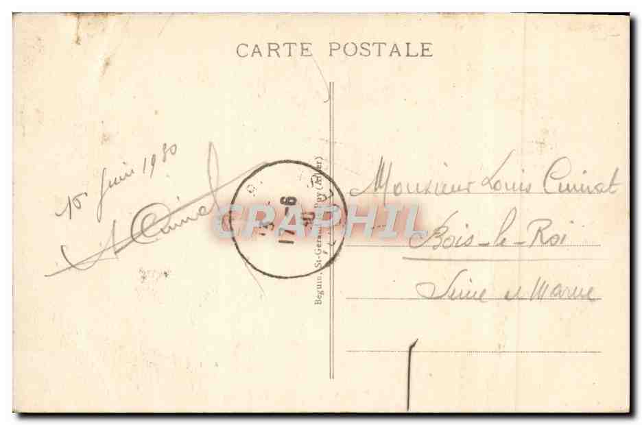 CPA Vichy Le Hall du Casino — Verso