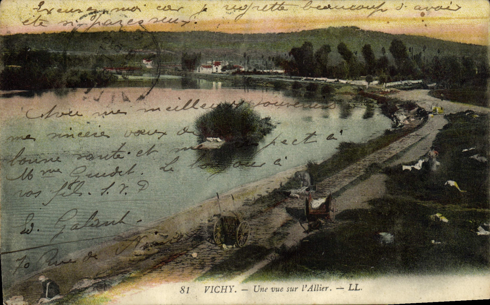 CPA Vichy Une Vue sur l'Allier
