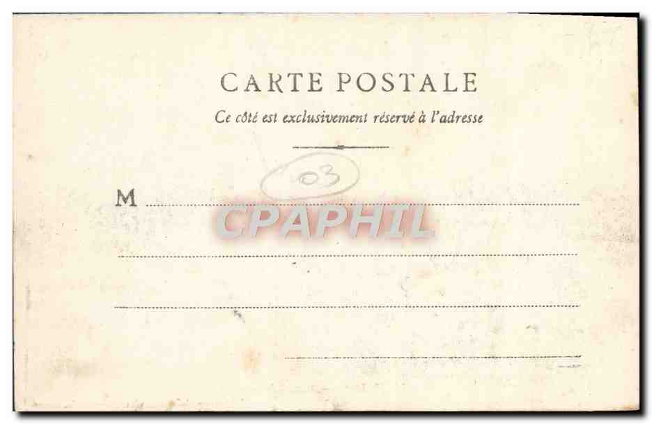 CPA Moulins Pont Regemortes — Verso