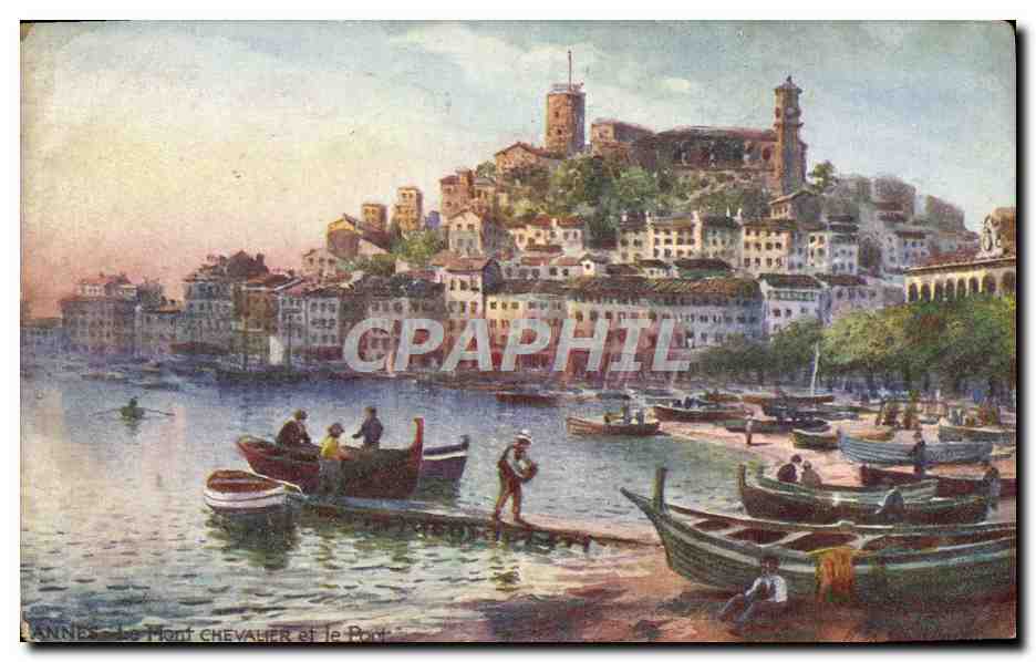 CPA Cannes Le Mont Chevalier Et Le Port