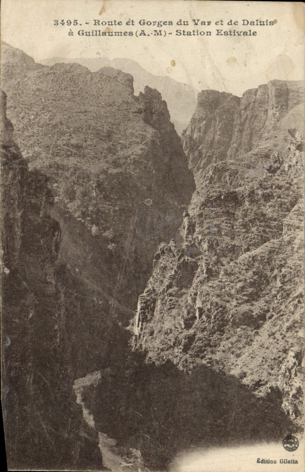 CPA Route Et Gorges Du Var Et De Daluis A Guillaumes Station Estivale