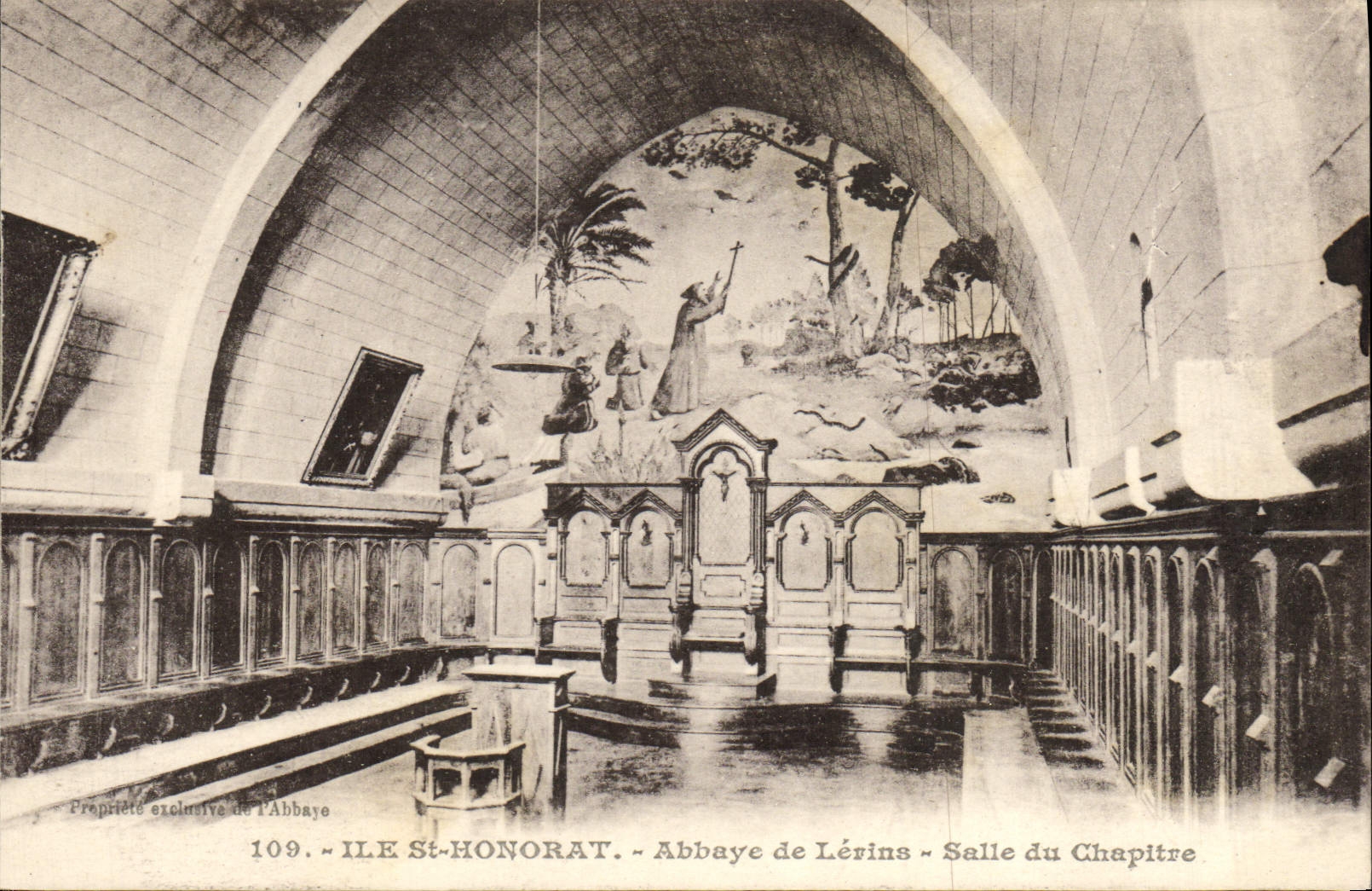 CPA Ile St Honorat Abbaye De Lerins Salle Du Chapitre