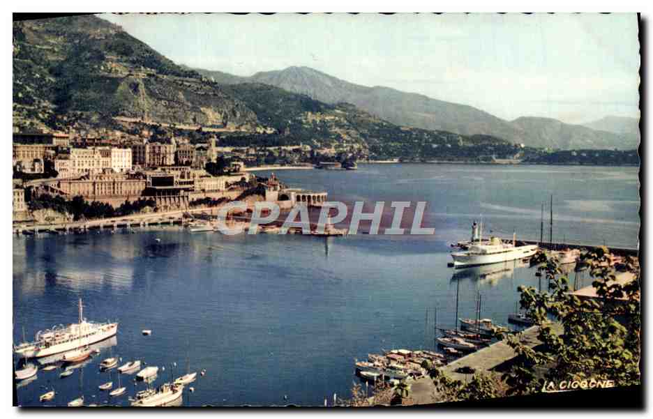 CPM Reflets De La Cote d'Azur Principaute De Monaco Vue Sur Le Port Et Monte Carlo