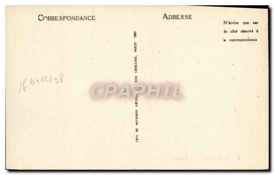 CPA Monaco Le Rocher — Rückseite
