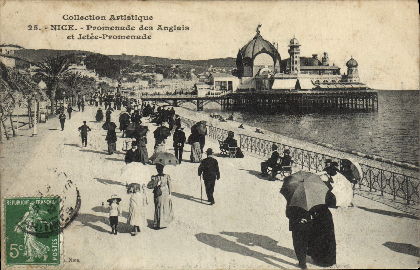 CPA Collection Artistique Nice Promenade Des Anglais Et Jetee Promenade