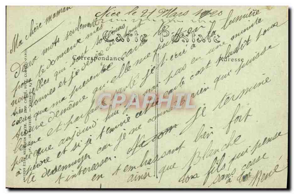 CPA Nice Vue Generale Prise De La Tour Saint Francois — Verso