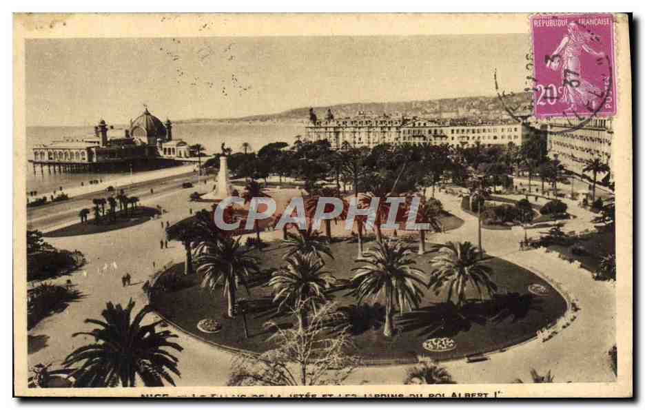 CPA Nice Le palais de la jetee et les jardins Albert 1er