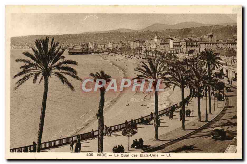 CPA Nice Le Quai Des Etats Unis
