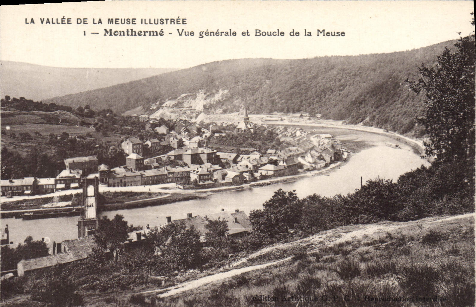 CPA La Vallee De La Meuse Illustree Montherme Vue Generale Et boucle De La Meuse