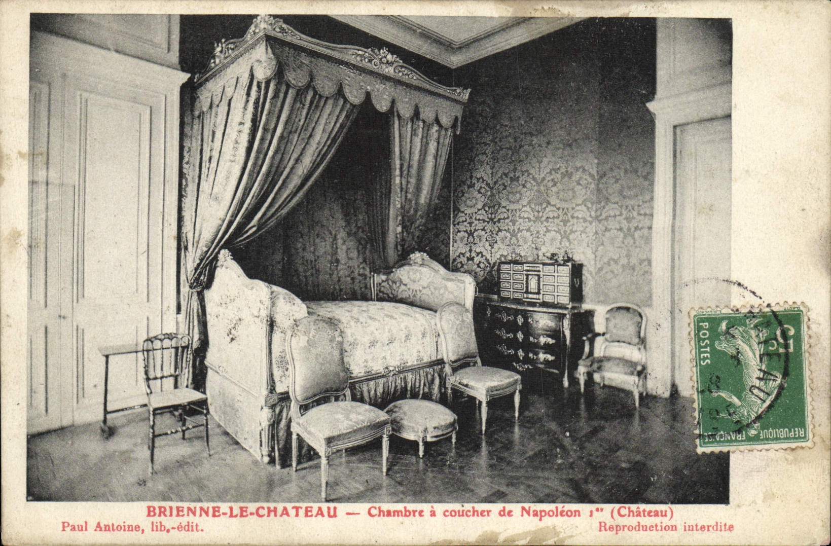 BRIENNE-LE-CHATEAU — Chambre à coucher de Napoléon Ier (Château) — Paul Antoine, lib.-édit.