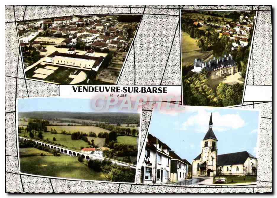 Vendeuvre-sur-Barse — vue aérienne et monuments — CPAPHIL - Recto