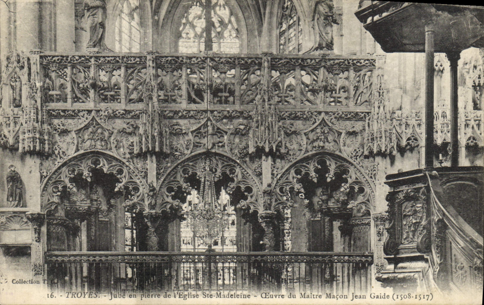 Troyes - Jubé de l'église Sainte-Madeleine - Œuvre du maître maçon Jean Gaide (1508-1517)