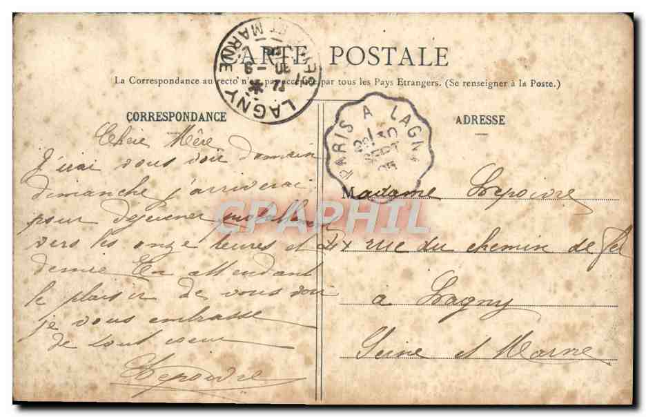 Troyes - Caserne Beurnonville — Collection T. G. — Rückseite